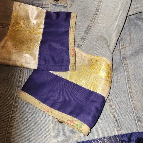Vintage Newport News Jeanology Jacket Size 14 Y2K Dragon FloralEmbroidered Denim - Picture 14 of 14